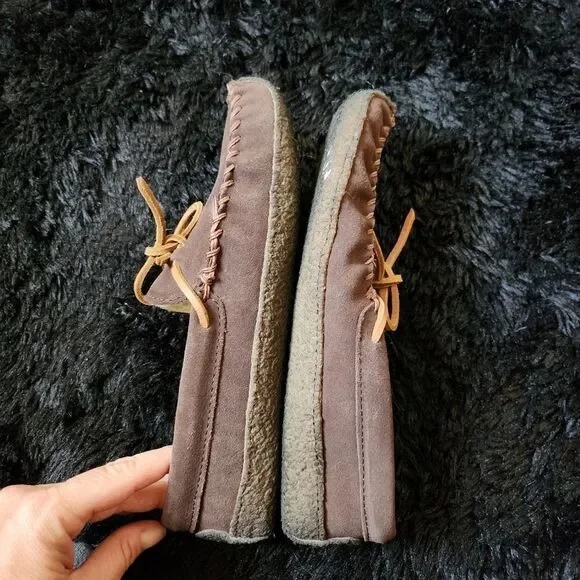 Lands' End Brown Suede Loafers - Picture 2 of 5